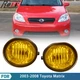 Pair Fog Lights for 2003-2008 Toyota Matrix/Pontiac Vibe Black Yellow Projectors