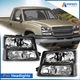 Black Headlights Assembly For Chevy Chevrolet Silverado Avalance 1500 2003-2006