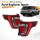 For 2016-2019 Ford Explorer Sport Full LED Tail Light W/ LED DRL Left+Right Pair