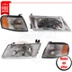 Corner Lights and Headlights kit 4 for 95-98 Nissan Sentra Base, GLE, GXE, XE
