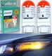 Philips Ultinon LED Light 3157 Amber Orange Two Bulb Front Turn Signal Stock Fit