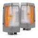 For Nissan D21 Side Marker Light 1990-1992 Driver and Passenger Pair Black Trim