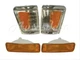 PARK LIGHT CHROME BEZEL TURN SIGNAL LIGHT 4PCS FOR TOYOTA PICKUP 4WD 92-95