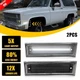 Smoke LED Side Marker Light White For 1981-91 Chevy GMC K10 C10 C20 Suburban C/K