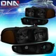 FOR 2001-2007 GMC SIERRA/YUKON DENALI DRIVING HEADLIGHT+BUMPER LAMP TINTED/AMBER