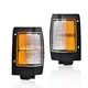 Fit For 90-97 Nissan D21 Pickup Black Parking Corner Side Marker Signal Lights
