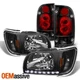 For 2001-2004 Toyota Tacoma LED Black Headlight w/ Corner+JDM Blk Tail Lamp Pair