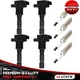 4 Ignition Coil & Iridium Spark Plug For 2008-2010 Mazda 5 2.3L L4 UF604