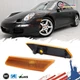 Pair Front Amber Side Marker Lights For 05-12 Porsche 911 997 987 Cayman Boxster