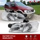 Chrome OE Style Head Lights + Clear Corner Lamps For 1997-2005 Venture Montana