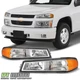 2004-2012 Chevy Colorado GMC Canyon Chrome Bumper Parking Signal Lights Lamps