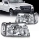 For 2001-2011 Ford Ranger Chrome Clear Lens Left+Right Pair Headlights Assembly