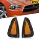 Fit 2006-2010 Dodge Charger Black Signal Corner Lights Bumper Lamps Left+Right