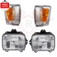 New Front Headlight & Corner Light Left & Right 4PC Fits 1989-1991 Toyota Pickup