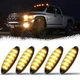 5Pcs 12LED Top Roof Marker Amber LED Lights For Freightliner Cascadia 2008-2021