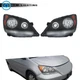 Headlight Assy Halogen Black Housing Right&Left Side For 2005-2010 Honda Odyssey