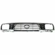 GRILLE ASSEMBLY CHROME SHELL WITH BLACK INSERT FOR 1995-1997 TOYOTA TACOMA 4WD