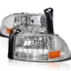 Fits 1997-2004 Dodge Dakota 1998-2003 Durango Led Strip Headlights Headlamps