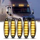 5x 12LED Front Raised Cab Roof Marker Light For 2008-2021 Freightliner Cascadia