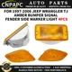 For 1997-2006 Jeep Wrangler TJ Amber Bumper Signal Fender Side Marker Lights Kit