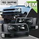 4PC Black Housing Headlight Bumper Lamp Clear Corner Light fit 03-23 GMC Savana