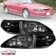 Black Headlights+Corner Lamps Fits 1994-1998 Ford Mustang Left+Right Pair 94-98