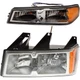 Headlight Kit For 2005-2008 Chevrolet Colorado Left Clear Lens Chrome Housing