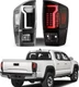 LED Tail Lights For 2016-2023 Toyota Tacoma Clear Lens Black Rear Brake Lamps