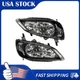 Headlight Assembly LH RH For 04-05 Honda Civic Halogen Black Housing Clear Lens