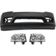 Bumper Cover + Headlight Set Halogen For 2006-2007 Jeep Grand Cherokee SRT8