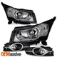 Fit 2011-2014 Chevy Cruze LS/LT/LTZ Clear Headlights + Fog Lights Replacement Fit 2011-2014 Chevy Cruze LS/LT/LTZ Clear Headlights + Fog Lights Replacement