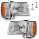 Headlights For 2005-2007 Nissan Pathfinder 2005-2008 Nissan Frontier W/Bulbs L+R