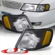 JDM Black Side Corner Lamps Turn Signal Lights For 1995-1998 Nissan 200SX Sentra