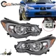 RH&LH For 2012-2015 Subaru Impreza 2013-2016 Crosstrek Black Halogen Headlights