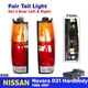 Tail Light Rear Lamp 3 Holes Fits Nissan Hardbody Navara D21 UTE 1986-97 Pair