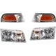 Headlights Headlamps and Corner Parking Lights For 1998-2011 Ford Crown Victoria