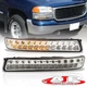 Clear LED DRL Signal Replacement Bumper Lights For 1999-2006 GMC Sierra / Yukon