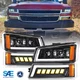 For 2003-2006 Chevy Silverado Avalanche 2500 LED Headlight DRL Bumper Lamp DOT