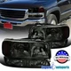 Fit 1999-2006 GMC Sierra 2000-2006 Yukon XL Headlights Signal Bumper Lamps Smoke