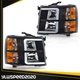 LED DRL Projector Headlights Fit For Chevy Silverado 1500 2500 07-14 Black Amber LED DRL Projector Headlights Fit For Chevy Silverado 1500 2500 07-14 Black Amber
