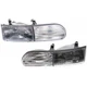 For 1992-1995 Ford Taurus Pair Headlights Driver and Passenger Side - Bulb Incl