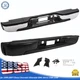 For 1999-2007 Chevy Silverado GMC Sierra 1500 2500 Rear Step Bumper Chrome/Black