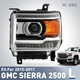 Halogen Headlight For 2015-2017 GMC Sierra 2500 w/ LED DRL Chrome Bezel Driver