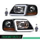 Fit for F-150 Expedition 1997-2004 LED DRL Headlights & Corner Lights Black