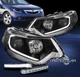 FOR 2009-2014 ACURA TSX [HID MODEL] LED BLACK PROJECTOR HEADLIGHTS W/BUMPER DRL