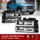 Black Clear LED Head Lights + Corner Bumper For 1988-1993 Chevy C10 C/K Pickup