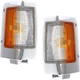 For 1990-1994 D21 Corner Light Front Amber & Clear Plastic SET PAIR