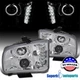 Fits 2005-2009 Ford Mustang Projector Headlights+Bumper Lights Replacement Pair