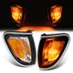 Side Marker Corner Signal Parking Lights Chrome W/Bulbs For Toyota Tacoma 01-04