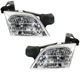 For Chevy Venture Montana Van Headlight Headlamp Head Light Lamp w/Bulb PAIR SET